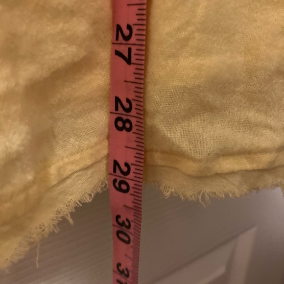 Free People Viva Mini Dress In A Peek A Boo Elegant Yellow Sundress Size XL - Picture 13 of 13